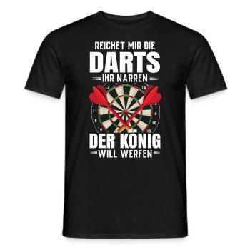 Cadeau de fléchettes Jeu de fléchettes Bullseye - T-shirt homme - noir - Devant - AI Model Male 178 light (178cm)
