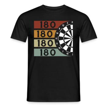 Cadeau de fléchettes Jeu de fléchettes Bullseye - T-shirt homme - noir - Devant - AI Model Male 178 light (178cm)