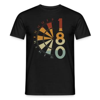 Cadeau de fléchettes Jeu de fléchettes Bullseye - T-shirt homme - noir - Devant - AI Model Male 178 light (178cm)