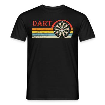 Cadeau de fléchettes Jeu de fléchettes Bullseye - T-shirt homme - noir - Devant - AI Model Male 178 light (178cm)