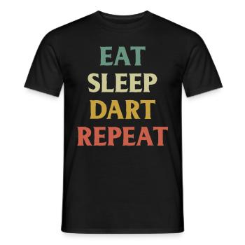 Dart Gift Dartboard Darts Player Bullseye - Men's T-Shirt - black - Front - AI Model Male 178 light (178cm)