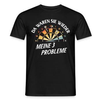 Dart Gift Dartboard Darts Player Bullseye - Men's T-Shirt - black - Front - AI Model Male 178 light (178cm)