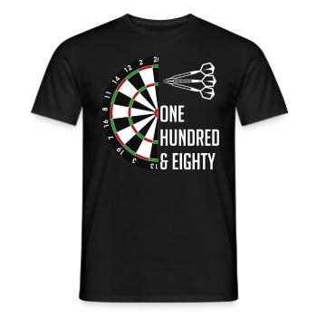 Dart Geschenk Dartboard Dartspieler Bullseye - Männer T-Shirt - Schwarz - Vorne - AI Model Male 178 light (178cm)