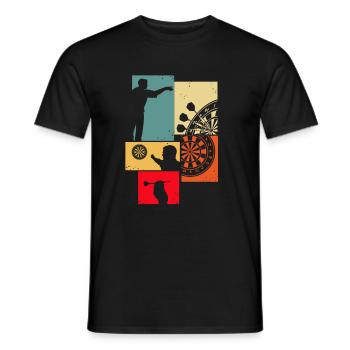 Cadeau de fléchettes Jeu de fléchettes Bullseye - T-shirt homme - noir - Devant - AI Model Male 178 light (178cm)