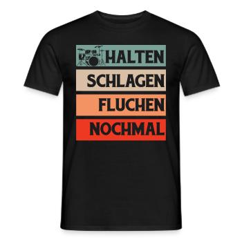 Tambours Tambours Baguette Batteur Musique Groupe Rock - T-shirt homme - noir - Devant - AI Model Male 178 light (178cm)