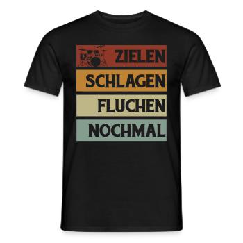 Tambours Tambours Baguette Batteur Musique Groupe Rock - T-shirt homme - noir - Devant - AI Model Male 178 light (178cm)