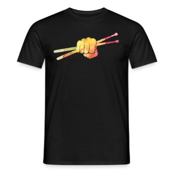 Tambours Baguettes Tambours Batteur Musique Groupe Rock - T-shirt homme - noir - Devant - AI Model Male 178 light (178cm)