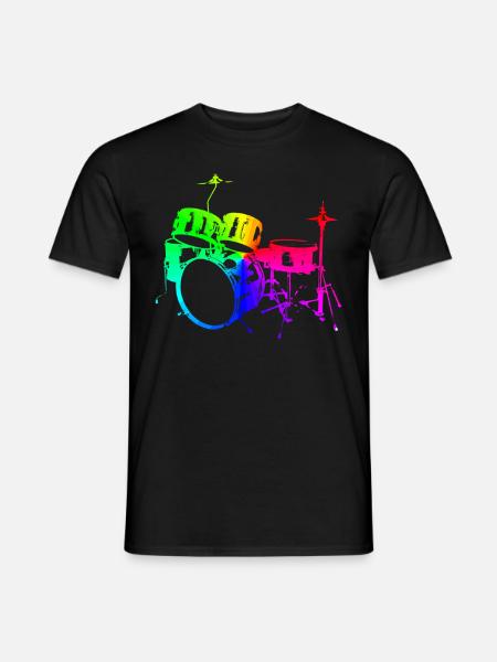 Schlagzeug Drums Drumstick Drummer Musik Band Rock - Männer T-Shirt - Schwarz
