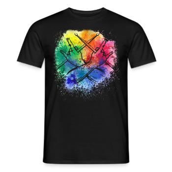 Tambours Tambours Baguette Batteur Musique Groupe Rock - T-shirt homme - noir - Devant - AI Model Male 178 light (178cm)