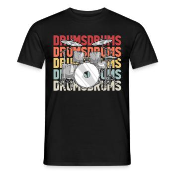 Tambours Baguettes Tambours Batteur Musique Groupe Rock - T-shirt homme - noir - Devant - AI Model Male 178 light (178cm)
