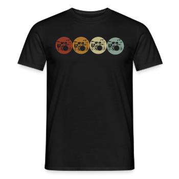 Tambours Tambours Baguette Batteur Musique Groupe Rock - T-shirt homme - noir - Devant - AI Model Male 178 light (178cm)