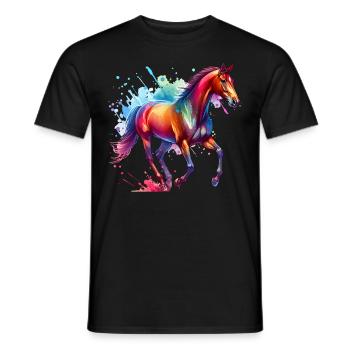 Traber Geschenk Pferd - Männer T-Shirt - Schwarz - Vorne - AI Model Male 178 light (178cm)