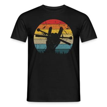 Drums Drums Drumstick Drummer Music Band Rock - Men's T-Shirt - black - Front - AI Model Male 178 light (178cm)