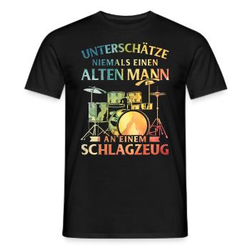 Tambours Baguettes Tambours Batteur Musique Groupe Rock - T-shirt homme - noir - Devant - AI Model Male 178 light (178cm)