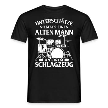 Tambours Tambours Baguette Batteur Musique Groupe Rock - T-shirt homme - noir - Devant - AI Model Male 178 light (178cm)