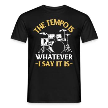 Tambours Tambours Baguette Batteur Musique Groupe Rock - T-shirt homme - noir - Devant - AI Model Male 178 light (178cm)