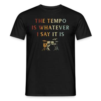 Drums Drums Drumstick Drummer Music Band Rock - Men's T-Shirt - black - Front - AI Model Male 178 light (178cm)