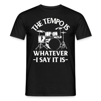 Drums Drums Drumstick Drummer Music Band Rock - Men's T-Shirt - black - Front - AI Model Male 178 light (178cm)