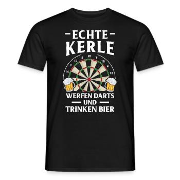 Cadeau de fléchettes Jeu de fléchettes Bullseye - T-shirt homme - noir - Devant - AI Model Male 178 light (178cm)