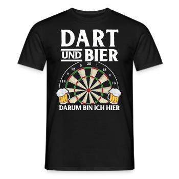 Cadeau de fléchettes Jeu de fléchettes Bullseye - T-shirt homme - noir - Devant - AI Model Male 178 light (178cm)