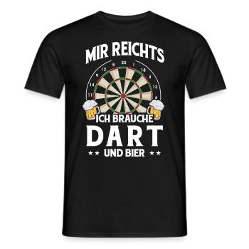 Cadeau de fléchettes Jeu de fléchettes Bullseye - T-shirt homme - noir - Devant - AI Model Male 178 light (178cm)