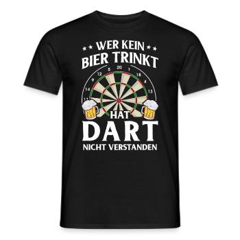 Dart Geschenk Dartboard Dartspieler Bullseye - Männer T-Shirt - Schwarz - Vorne - AI Model Male 178 light (178cm)