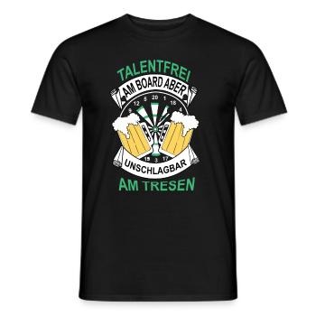 Cadeau de fléchettes Jeu de fléchettes Bullseye - T-shirt homme - noir - Devant - AI Model Male 178 light (178cm)