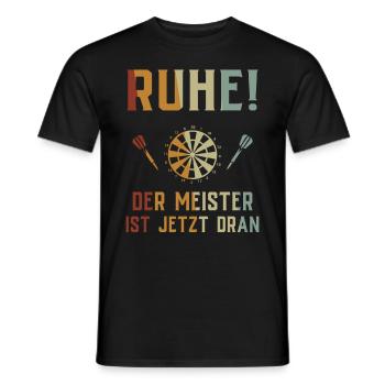 Cadeau de fléchettes Jeu de fléchettes Bullseye - T-shirt homme - noir - Devant - AI Model Male 178 light (178cm)