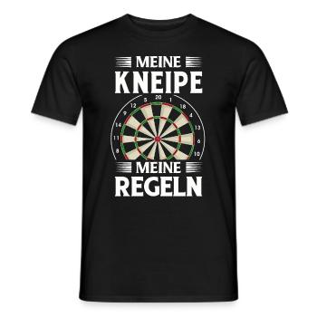 Cadeau de fléchettes Jeu de fléchettes Bullseye - T-shirt homme - noir - Devant - AI Model Male 178 light (178cm)