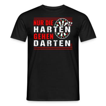 Cadeau de fléchettes Jeu de fléchettes Bullseye - T-shirt homme - noir - Devant - AI Model Male 178 light (178cm)