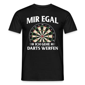 Dart Gift Dartboard Darts Player Bullseye - Men's T-Shirt - black - Front - AI Model Male 178 light (178cm)