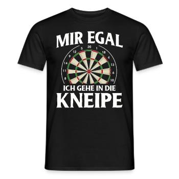 Cadeau de fléchettes Jeu de fléchettes Bullseye - T-shirt homme - noir - Devant - AI Model Male 178 light (178cm)
