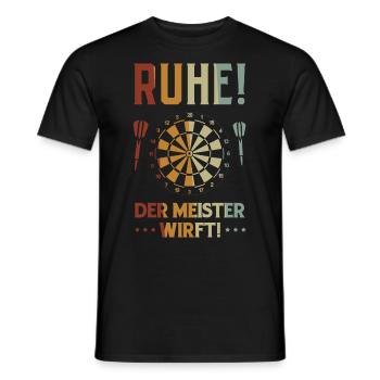 Cadeau de fléchettes Jeu de fléchettes Bullseye - T-shirt homme - noir - Devant - AI Model Male 178 light (178cm)