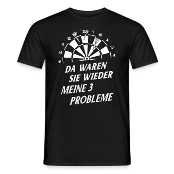 Cadeau de fléchettes Jeu de fléchettes Bullseye - T-shirt homme - noir - Devant - AI Model Male 178 light (178cm)