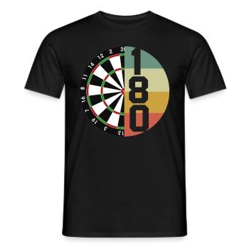 Dart Gift Dartboard Darts Player Bullseye - Men's T-Shirt - black - Front - AI Model Male 178 light (178cm)