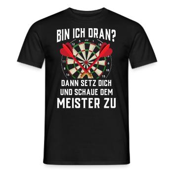 Cadeau de fléchettes Jeu de fléchettes Bullseye - T-shirt homme - noir - Devant - AI Model Male 178 light (178cm)