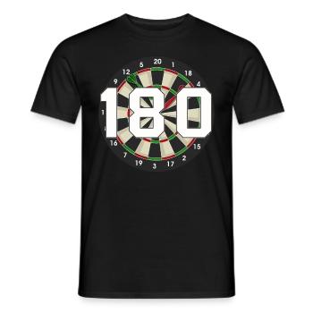 Dart Gift Dartboard Darts Player Bullseye - Men's T-Shirt - black - Front - AI Model Male 178 light (178cm)