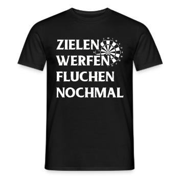 Cadeau de fléchettes Jeu de fléchettes Bullseye - T-shirt homme - noir - Devant - AI Model Male 178 light (178cm)