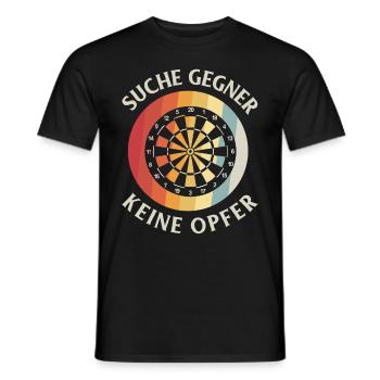 Dart Gift Dartboard Darts Player Bullseye - Men's T-Shirt - black - Front - AI Model Male 178 light (178cm)