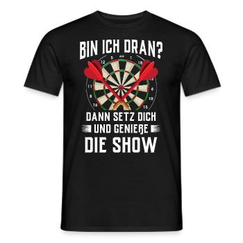 Dart Gift Dartboard Darts Player Bullseye - Men's T-Shirt - black - Front - AI Model Male 178 light (178cm)