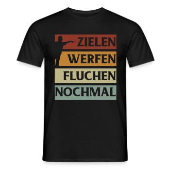 Cadeau de fléchettes Jeu de fléchettes Bullseye - T-shirt homme - noir - Devant - AI Model Male 178 light (178cm)