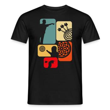 Dart Gift Dartboard Darts Player Bullseye - Men's T-Shirt - black - Front - AI Model Male 178 light (178cm)