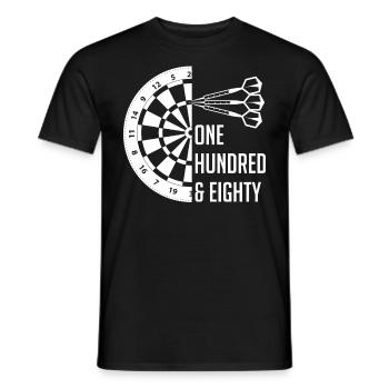 Cadeau de fléchettes Jeu de fléchettes Bullseye - T-shirt homme - noir - Devant - AI Model Male 178 light (178cm)