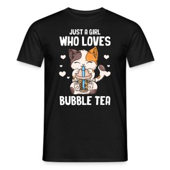 Bubble Tea Boba BubbleTea Kawaii Japan Tea Kpop - Men's T-Shirt - black - Front - AI Model Male 178 light (178cm)