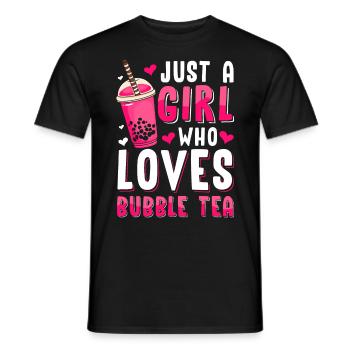 Bubble Tea Boba BubbleTea Kawaii Japan Tea Kpop - Men's T-Shirt - black - Front - AI Model Male 178 light (178cm)