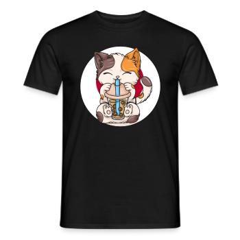 Bubble Tea Boba BubbleTea Kawaii Japan Tea Kpop - Men's T-Shirt - black - Front - AI Model Male 178 light (178cm)