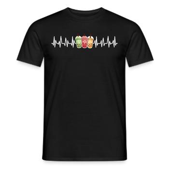 Bubble Tea Boba BubbleTea Kawaii Japan Tea Kpop - Men's T-Shirt - black - Front - AI Model Male 178 light (178cm)