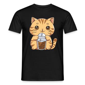 Bubble Tea Boba BubbleTea Kawaii Japan Tea Kpop - Männer T-Shirt - Schwarz - Vorne - AI Model Male 178 light (178cm)