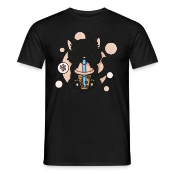 Thé à bulles Boba BubbleTea Kawaii Japan Tea Kpop - T-shirt homme - noir - Devant - AI Model Male 178 light (178cm)