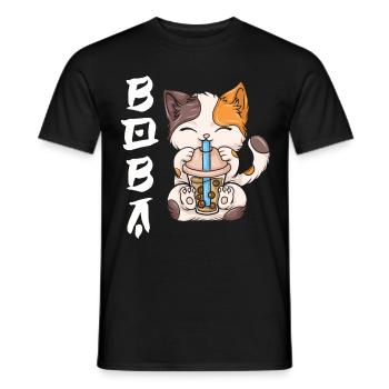 Bubble Tea Boba BubbleTea Kawaii Japan Tea Kpop - Men's T-Shirt - black - Front - AI Model Male 178 light (178cm)